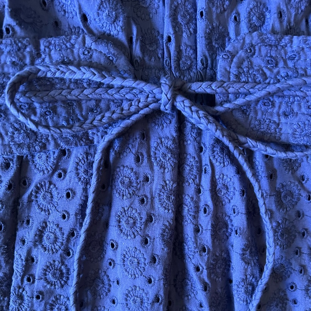 Modcloth, Plenty by Tracy Reese Navy Eyelet Dress with Belt, size S - Picture 3 of 9